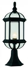 Trans Globe 4182 BK - 1LT PIER BASE LANTERN-BEVELED
